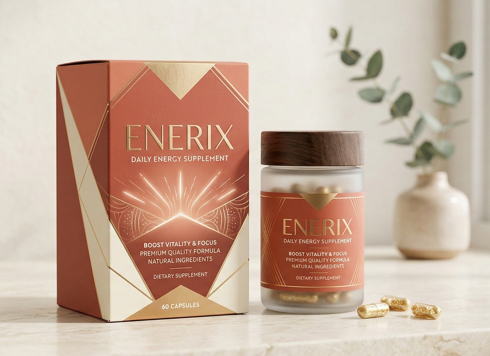Enerix – 60 capsule supliment alimentar pentru energie zilnică